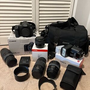 Canon EOS 6D camera and Lens Collection for Professional Photography